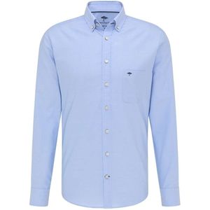 Fynch-Hatton Casual Fit Overhemd blauw, Effen