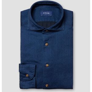 ETON Overhemd blauw, Effen