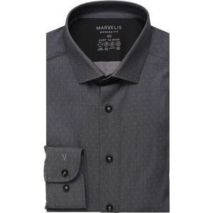 Marvelis Performance Overhemd zwart, Faux-uni
