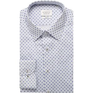 ETERNA Overhemd middenblauw, Bedrukt