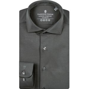 Thomas Maine Overhemd groen, Effen