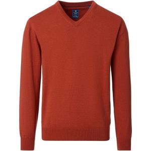 Redmond Casual Trui V-hals rood, Effen