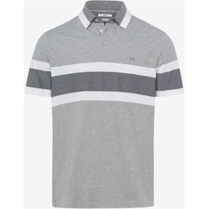 Brax Modern Fit Polo shirt Korte mouw grijs/wit