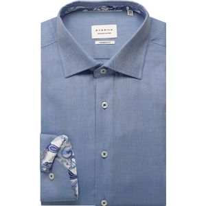 Eterna - Overhemd - Blauw - 100% Katoen - Strijkvrij