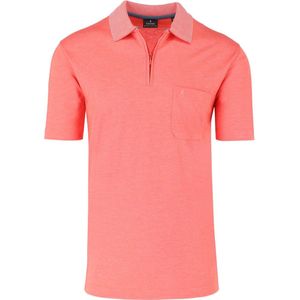 RAGMAN Softknit Polo shirt Korte mouw lichtrood