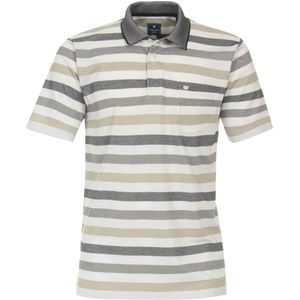 Redmond Regular Fit Overhemd Korte mouw wit/bruin