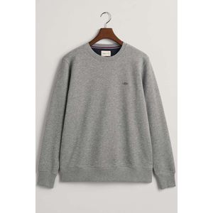 GANT Regular Fit Sweatshirt ronde halsgrijs, Effen