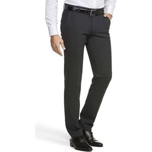 Meyer Flex Regular Fit Linnen broek antraciet, Effen