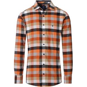 Redmond Flanellen Overhemd oranje, Ruit