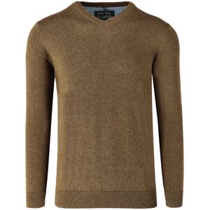 Marvelis Casual Trui V-hals caramel, Effen