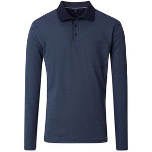 Casa Moda Poloshirt lange mouw Aqua naar benzine, Motief