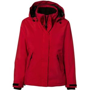 HAKRO Dames Jas met capuchon rood, Effen