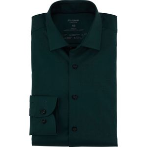 OLYMP Level Five 24/Seven Jersey shirt donkergroen, Effen
