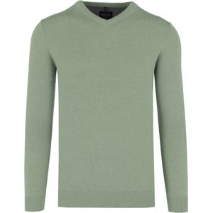 Marvelis Casual Trui V-hals lichtgroen, Effen