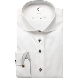 R2 Amsterdam Overhemd wit, Bedrukt