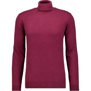 RAGMAN - Trui - Portwijn - Casual - Lange Mouwen - Hoog Gesloten Hals