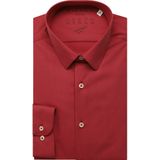 Rusty Red Overhemd - Zonder Borstzak - Knoopsluiting - Strijkvrij