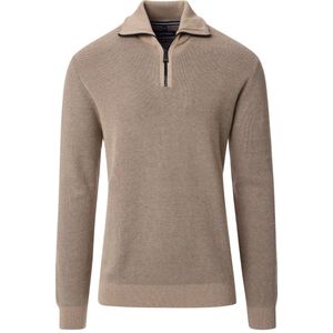 Casa Moda Casual Fit Half-Zip Sweater beige, Motief