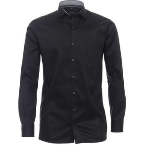 Casa Moda Modern Fit Overhemd zwart, Effen