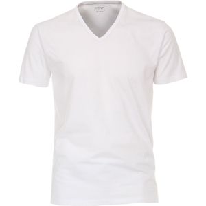 Venti T-Shirt V-hals Dubbel pak wit, Effen