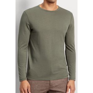 OLYMP Casual Longsleeve limegroen, Effen