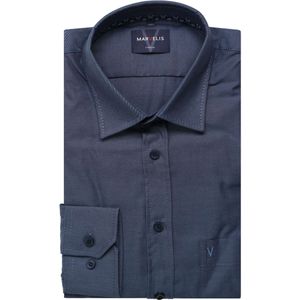 Marvelis Casual Overhemd blauw, Faux-uni