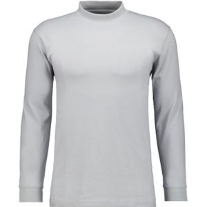 RAGMAN - Shirt - Zilverkleur - Lange Mouwen - Hoog Gesloten Hals - Regular Fit