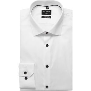 OLYMP No. Six Overhemd wit, Faux-uni