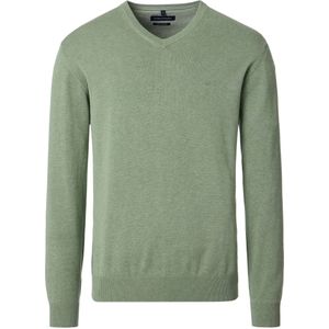 Casa Moda - Trui - Turquoise - V-hals - Lange Mouw - 100% Katoen