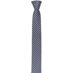 Venti Slim Krawatte Stropdas lichtblauw/grijs, Gestreept