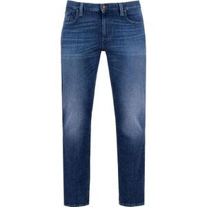 Alberto Slipe Five-Pocket-Broek blauw, Effen