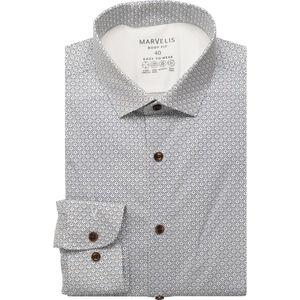 Marvelis Performance Overhemd natuurlijk, Bedrukt