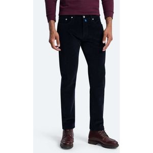 Pierre Cardin Lyon Tapered Fit corduroy broek blauw, Effen