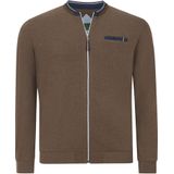 Charles Colby Sweatjacket bruin, Effen