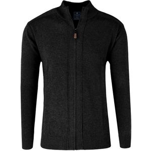 Redmond Regular Fit Cardigan zwart, Melange