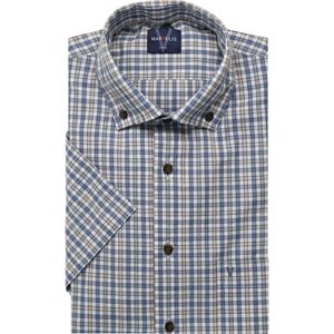 Marvelis Casual Overhemd Korte mouw rook blauw