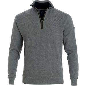 Redmond Half-Zip Sweater grijs, Effen