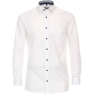 Casa Moda - ML7 - Overhemd - Wit - 100% Katoen - Kent Kraag - Poplin