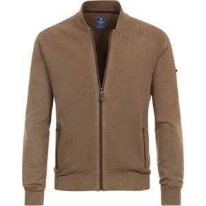 Redmond - Casual Cardigan - Bruin - Lange Mouw - 100% Katoen