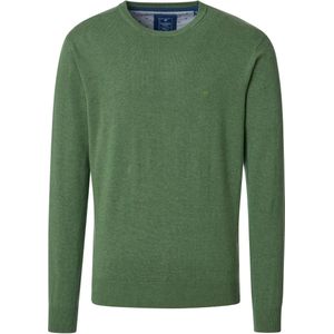 Redmond Casual Trui ronde hals groen, Effen