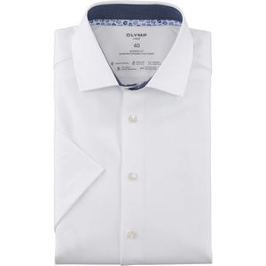OLYMP Luxor 24/Seven Dynamic Flex Modern Fit Overhemd Korte mouw wit