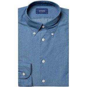 ETON Contemporary Fit Denim shirt lichtblauw, Effen