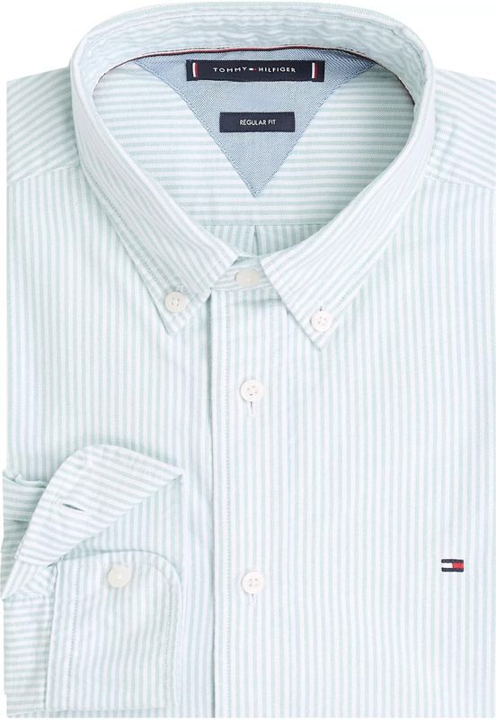 Tommy Hilfiger Overhemd groen, Gestreept