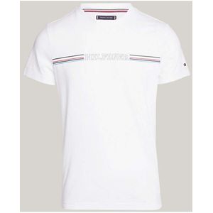 Tommy Hilfiger Regular Fit T-Shirt ronde hals wit, Effen