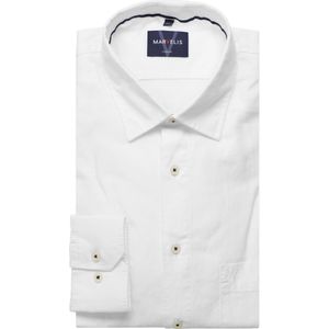 Marvelis Casual Overhemd wit, Effen