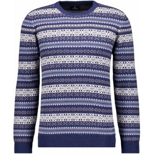 RAGMAN Trui ronde halsmarine, Motief