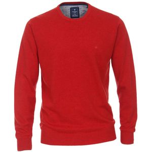 Redmond Casual Regular Fit Trui ronde hals rood, Effen