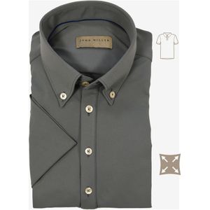 John Miller Polo shirt Korte mouw grijs