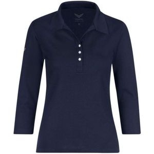 TRIGEMA Dames Poloshirt Marine, Effen