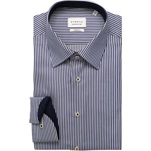 ETERNA Overhemd marine, Gestreept